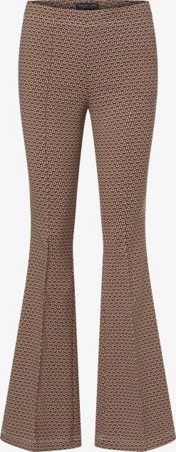 Marie Lund Broeken Flared Pantalon Dames Bruin