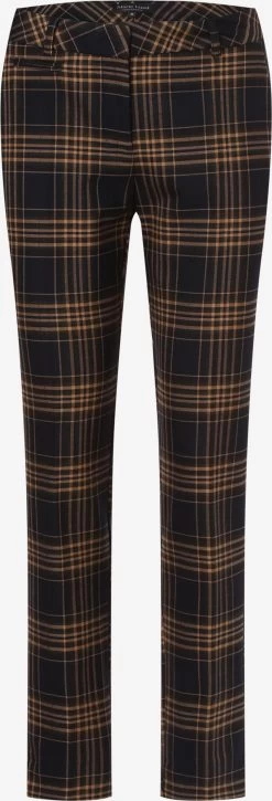 Marie Lund Pantalons Slimfit Broek Dames Donkerbeige / Marine