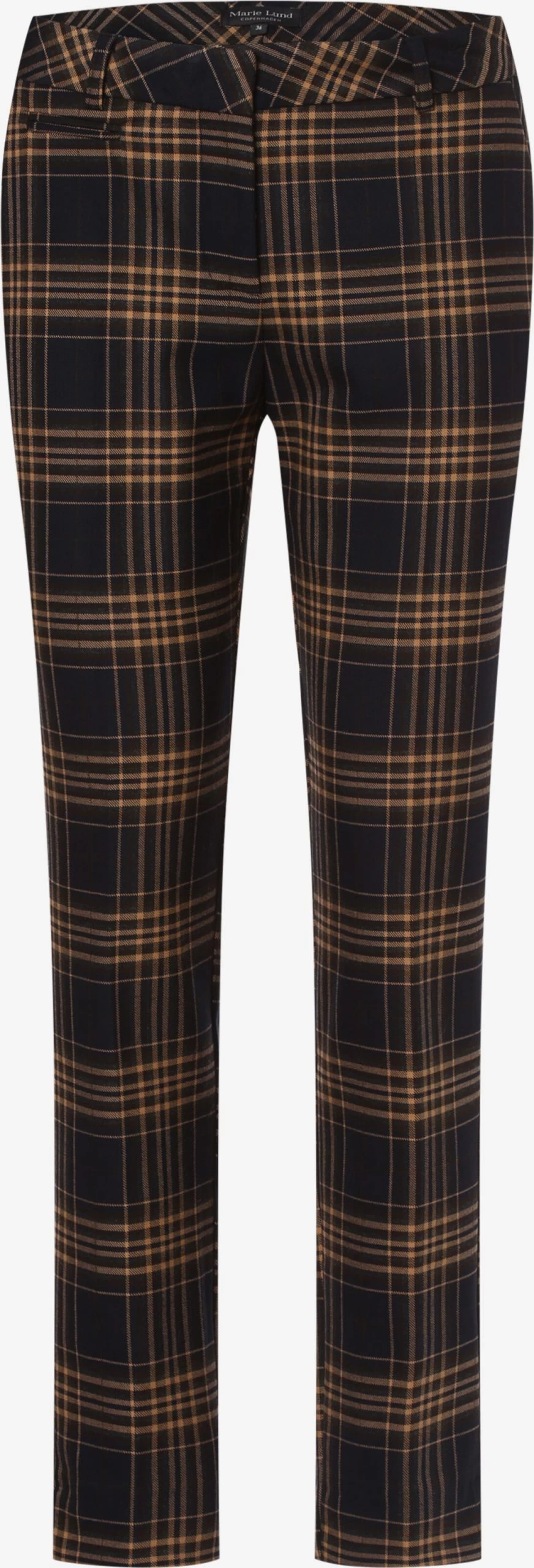 Marie Lund Pantalons Slimfit Broek Dames Donkerbeige / Marine