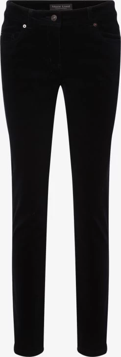 Marie Lund Ribbroeken Regular Broek Dames Zwart