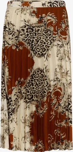 Marie Lund Midi Rokken Rok Dames Beige / Cognac