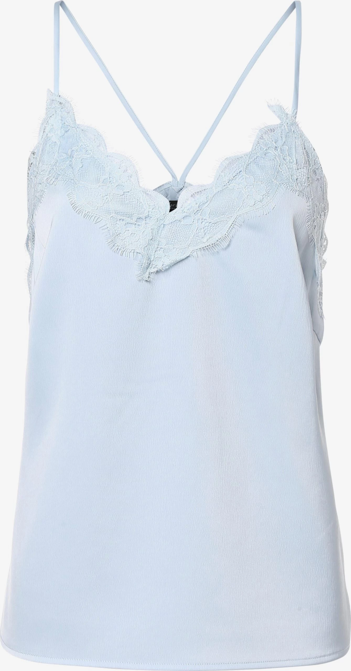 Marie Lund Kanten Tops Top Dames Lichtblauw