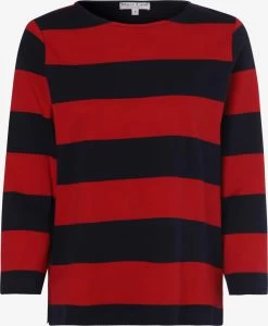 Marie Lund Shirts Met 3/4 Mouw Shirt Dames Marine / Rood