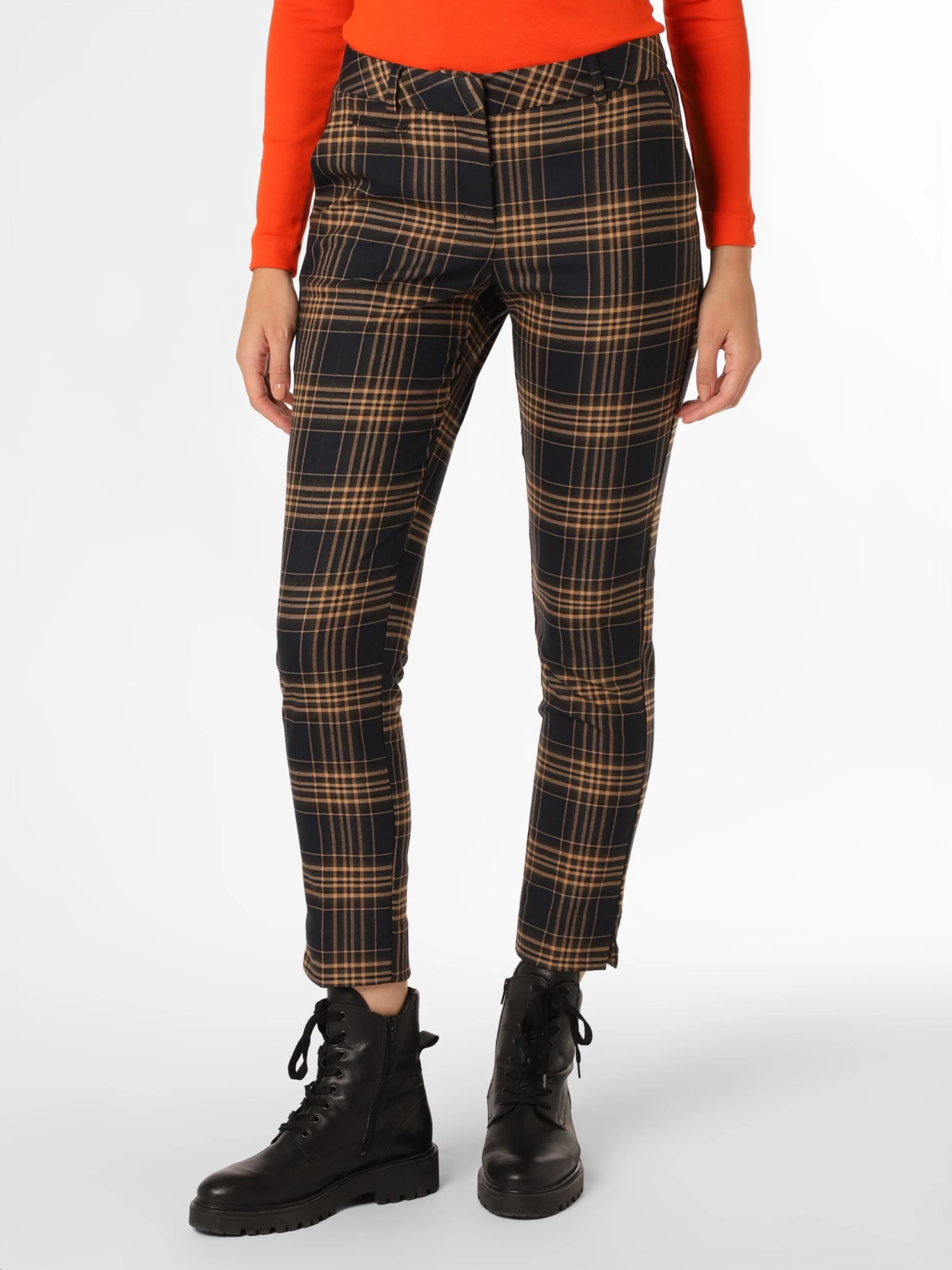 Marie Lund Pantalons Slimfit Broek Dames Donkerbeige / Marine - Image 2