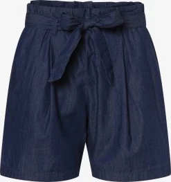 Marie Lund Shorts Regular Bandplooibroek Dames Donkerblauw