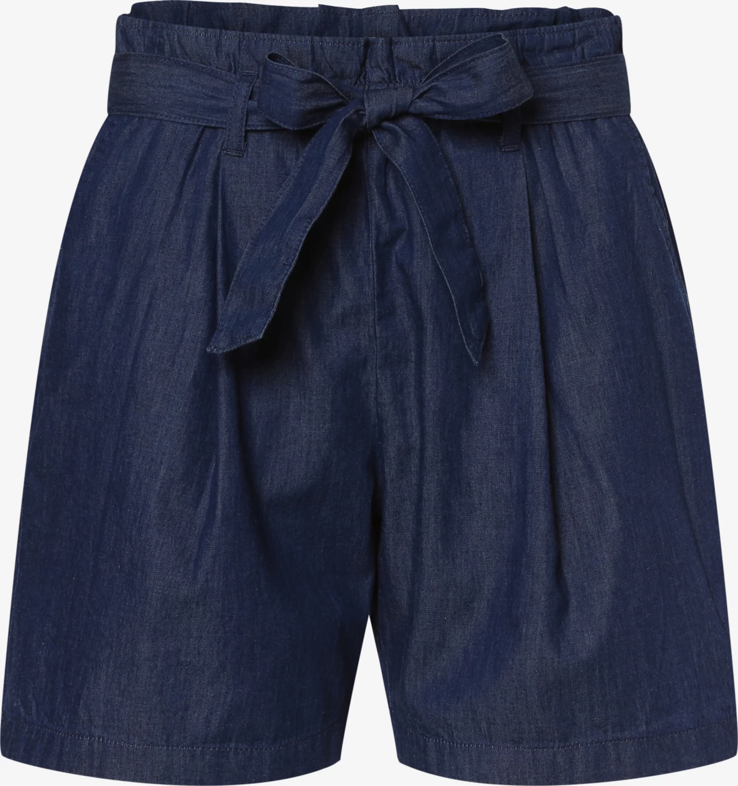 Marie Lund Shorts Regular Bandplooibroek Dames Donkerblauw