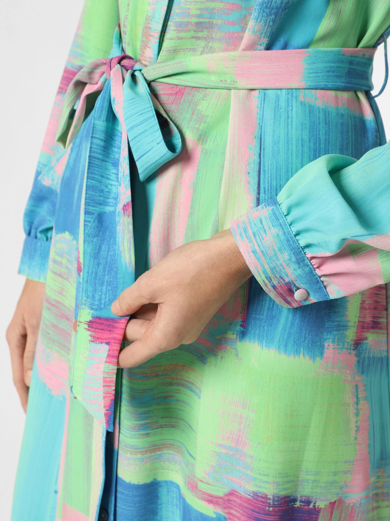 Marie Lund Blousejurken Blousejurk Dames Mintgroen - Image 3