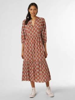 Marie Lund Midi Jurken Jurk Dames Bruin