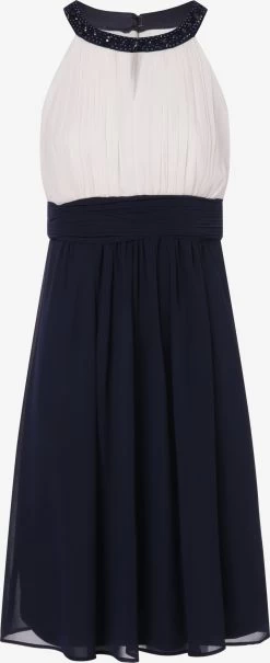 Marie Lund Cocktailjurken Cocktailjurk Dames Marine / Wit