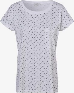 Marie Lund T-shirts Shirt Dames Marine / Wit